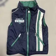 DIESEL 中綿ベスト サイズ6 (120 cm) ネイビー/グリーン