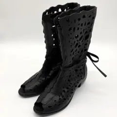 00s y2k HIROKO BIS カットワークブーツ 黒 23 アーカイブのサムネイル