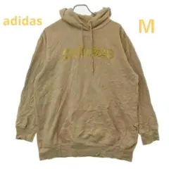 1*i様 アディダス　メンズパーカー　M　ベージュ　裏起毛　秋冬【380】