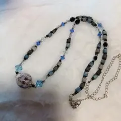 ブルー系 マルチカラーネックレス
