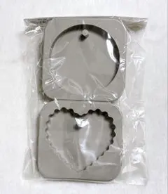 シリコンモールド 2個セット 丸 / ハート 円形 チャーム キーホルダー