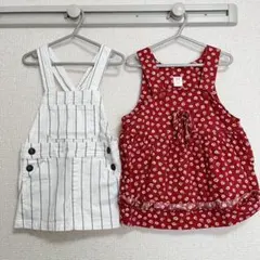 スカート　95cm 2点セット　まとめ売り　女の子　ベビー　キッズ　白　赤