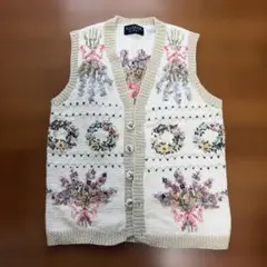 RAINBOW BRIDGE 花柄刺繍 コットンベストのサムネイル