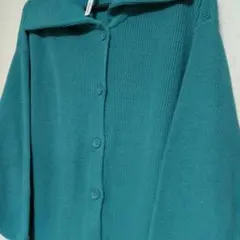 HK WORKS LONDON ターコイズ カーディガン M