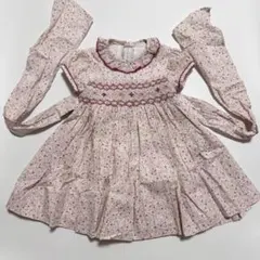 【着1】Amaia Kids 3y スモッキングワンピース 半袖 バックリボンのサムネイル