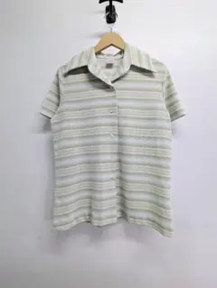 Random Border Open Collar Shirt
