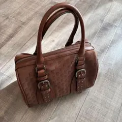 【JEANASIS】スタッズジャガードモノグラムボストン