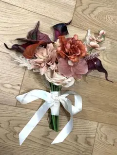 アーティシャルフラワーブーケ　クラッチブーケ　造花　前撮り