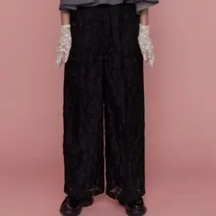 スカラー ScoLar 162660：かぎ針風 大花レース編みパンツ - メルカリ