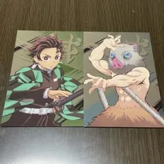 鬼滅の刃　メタルポストカード　コレクション　竈門炭治郎　嘴平伊之助