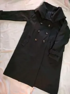 エトレンヌ 変わり襟 ロングコート ブラック M~L