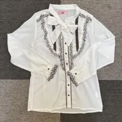 Ank Rouge ホワイト長袖ブラウス