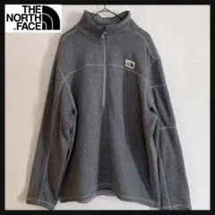 ノースフェイス ハーフジップ ワンポイントロゴ 裏ボア スウェット フリース