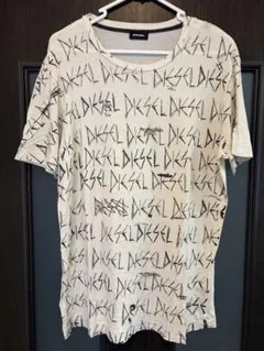 DIESEL 総柄 Tシャツ 화이트