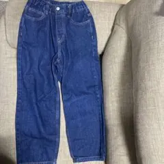 GU ダークブルーデニムパンツ 140cm