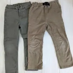 長ズボン 2点セット カーキ ベージュ