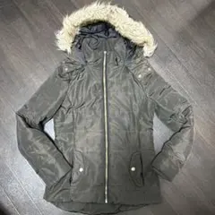 ファー付きフード ダウンジャケット オリーブグリーン