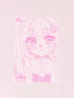 トレカ風イラスト メイドちゃん