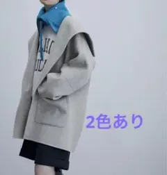 Super120’s ウールリバーハーフコート