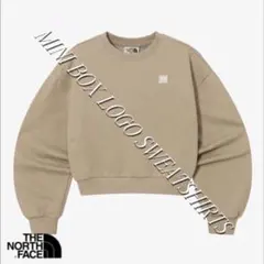 L ノースフェイス ミニボックスロゴ スウェット 韓国限定 ベージュ