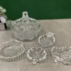 ガラス瓶 キャンディーポット トレイ インテリア セット