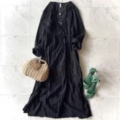 美品 トゥモローランド カットワークレース カシュクール ロング 