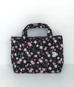 ハンドメイドポーチ　トートバッグ風20cmファスナーローズ