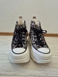 ALL STAR ヒョウ柄 厚底 ハイカットスニーカー コンバース