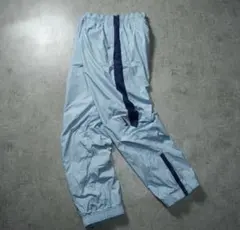 【最終値下げ】 NIKE ナイロンパンツ ライトブルー サイドライン 膝ロゴ