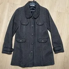 axes femme ドット柄 コート ブラックのサムネイル