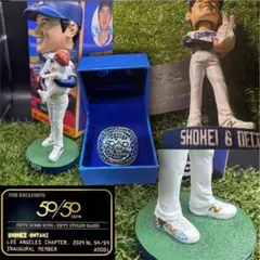 シリアル05/50ドジャース 大谷翔平 ボブルヘッドデコピンスパイクカスタリメ