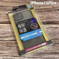 新品未使用　iPhone 15 Plus ブラックメタリックソフトクリアケース