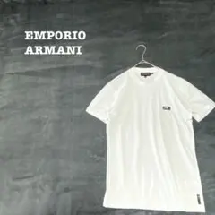 DO0037【エンポリオアルマーニ】Tシャツ【M】ベーシックT 白 ワンポイント