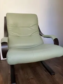 ホワイトレザー回転式1人掛けソファ　富士ファニチア ホワイトレザー回転式1人掛けソファ 富士ファニチア