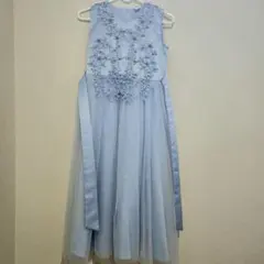 ドレス　フォーマルドレス　ブルー　女の子　　150cm　結婚式　発表会