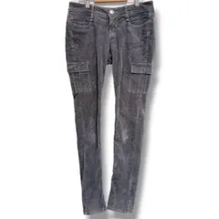 ヤヌーク YANUK コーデュロイ パンツ 25 Ｓ グレー カーゴパンツ