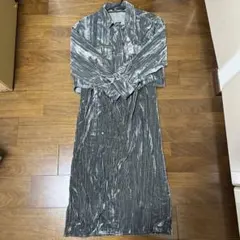 グレー ベルベット セットアップ　ZARA