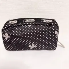 LeSportsac ドット柄リボンポーチ