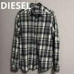 DIESEL チェック柄 長袖シャツ グレー/ブラック