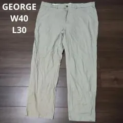 古着 GEORGE チノパン ベージュ W40 ストレートシルエット