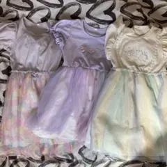 h*3様 120 チュール　ワンピース　３枚セット