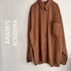 美品ARAMISAOUDIMAペイズリーシャツ　上品シルエット大人の秋冬コーデ