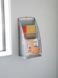 USED ヴィンテージ メタル マガジンラック/スタンド インダストリアル