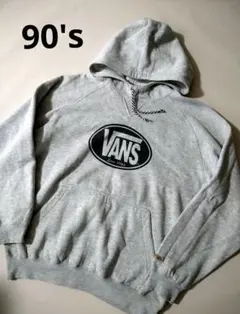90's VANS パーカー ラグラン スウェット グレー