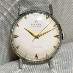 希少 50s SEIKO マーベル 手巻き 純正竜頭 Sマーク メンズ 鶴マーク