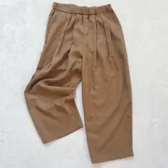 アクアフィッツ◇イージーパンツ ウール ストレートダブルタックワイドデニム 1