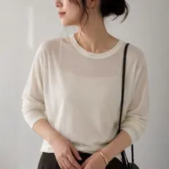 Plage プラージュ High Twist Sheer Long Tシャツ 白のサムネイル