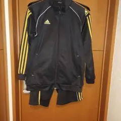 adidas ジャージセット 黒/黄色