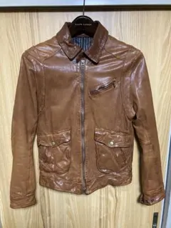 NOLLEY'S ブラウン レザージャケット LARGE