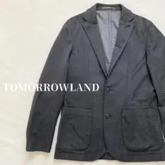 【美品】TOMORROWLAND テーラードジャケット グレー 46サイズ